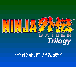 Ninja Gaiden Trilogy Title Screen